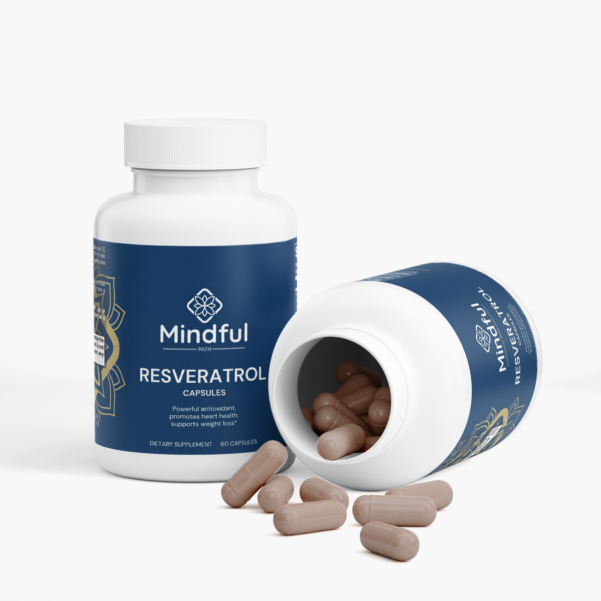Resveratrol 600mg supplement facts panel 3 - Mindful Path