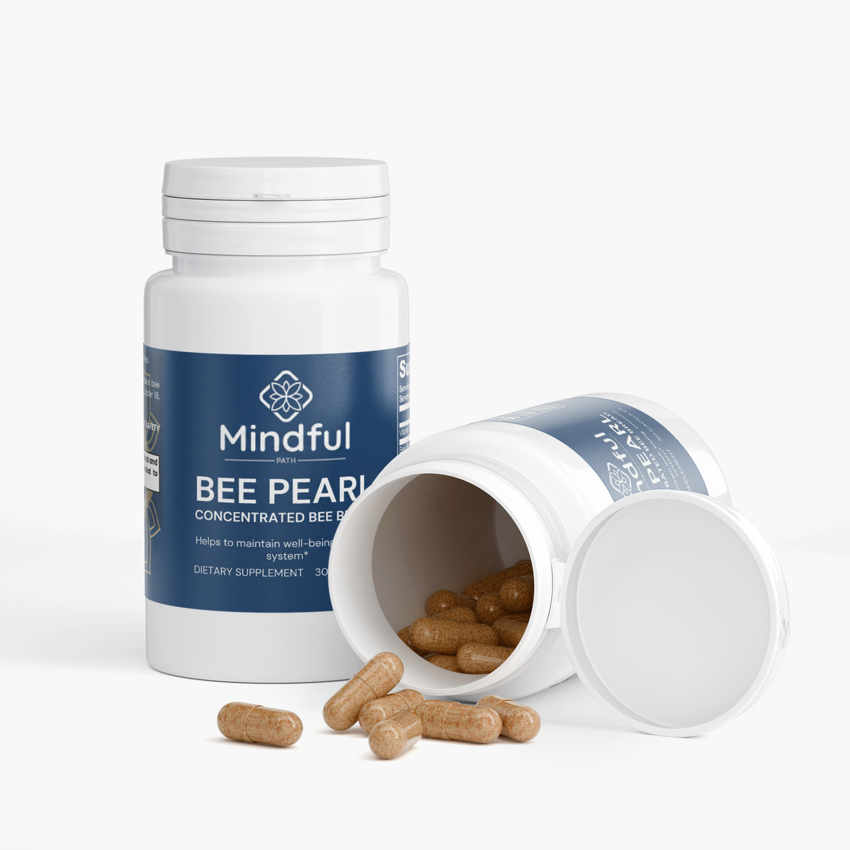 Bee Pearl supplement facts panel 3 - Mindful Path