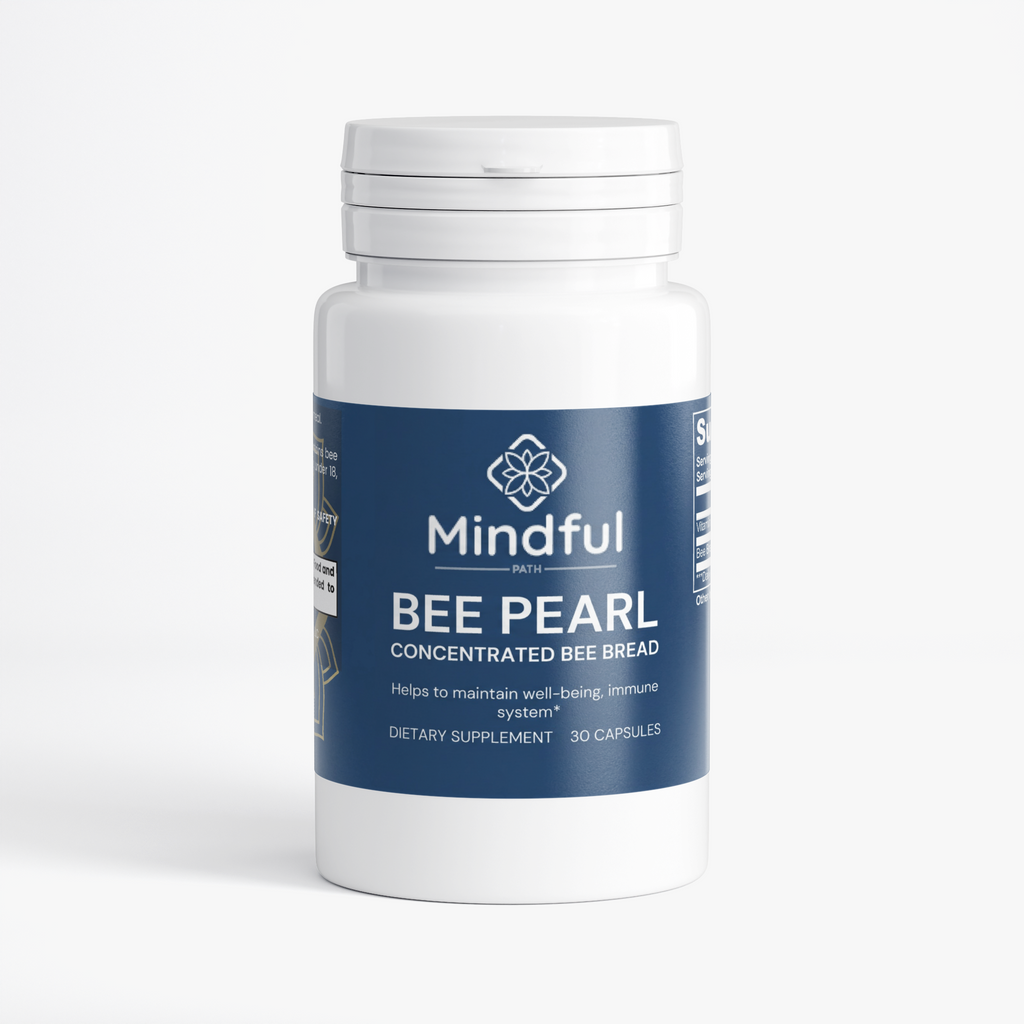 Bee Pearl supplement bottle - Mindful Path