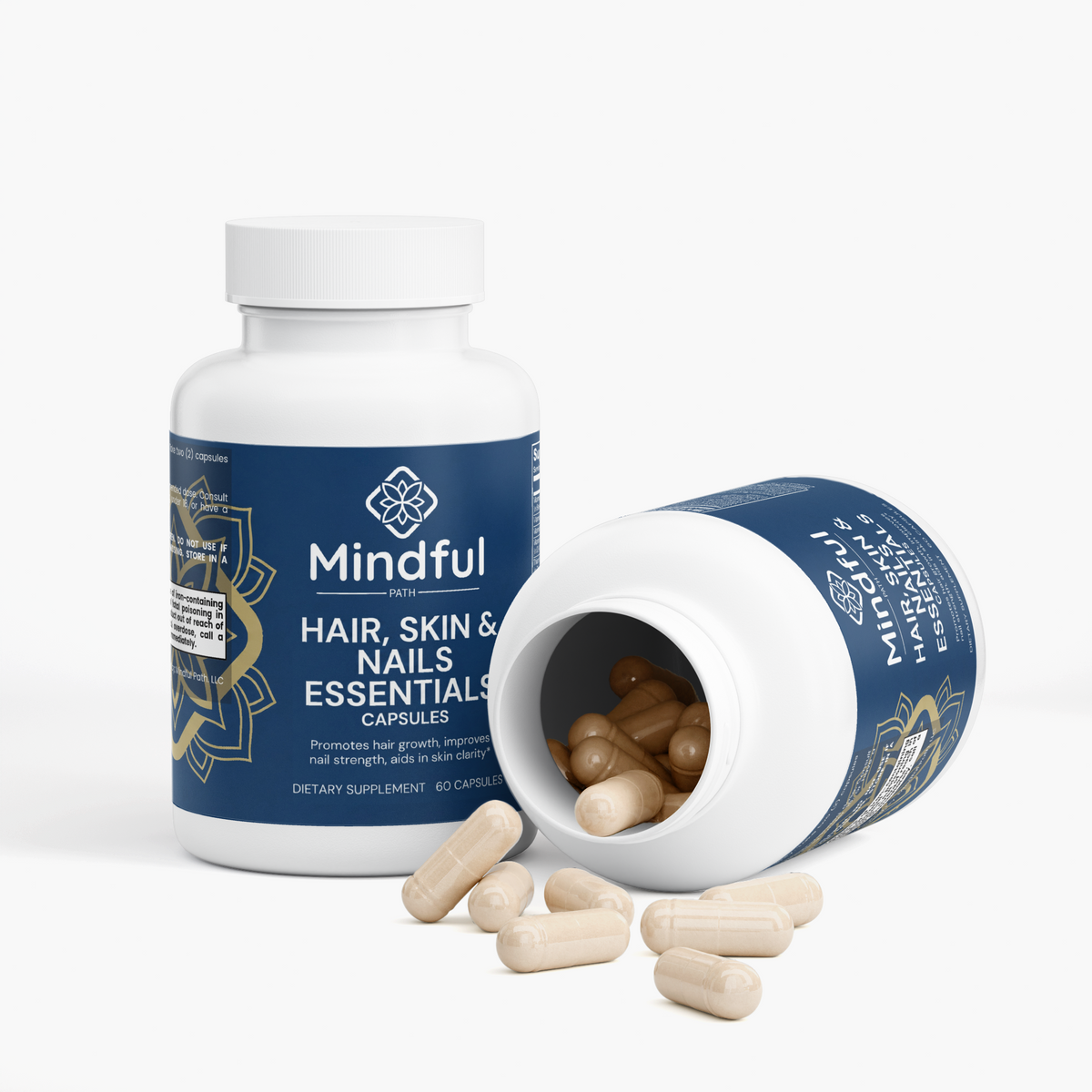 Hair, Skin and Nails Essentials supplement facts panel 3 - Mindful Path