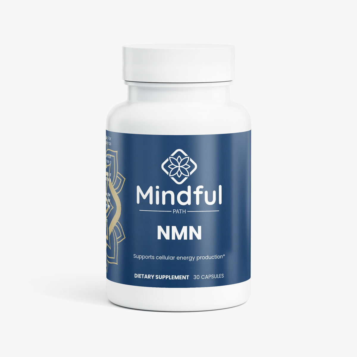 NMN supplement bottle - Mindful Path