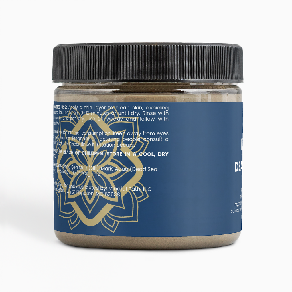 Dead Sea Mud mask jar - Mindful Path