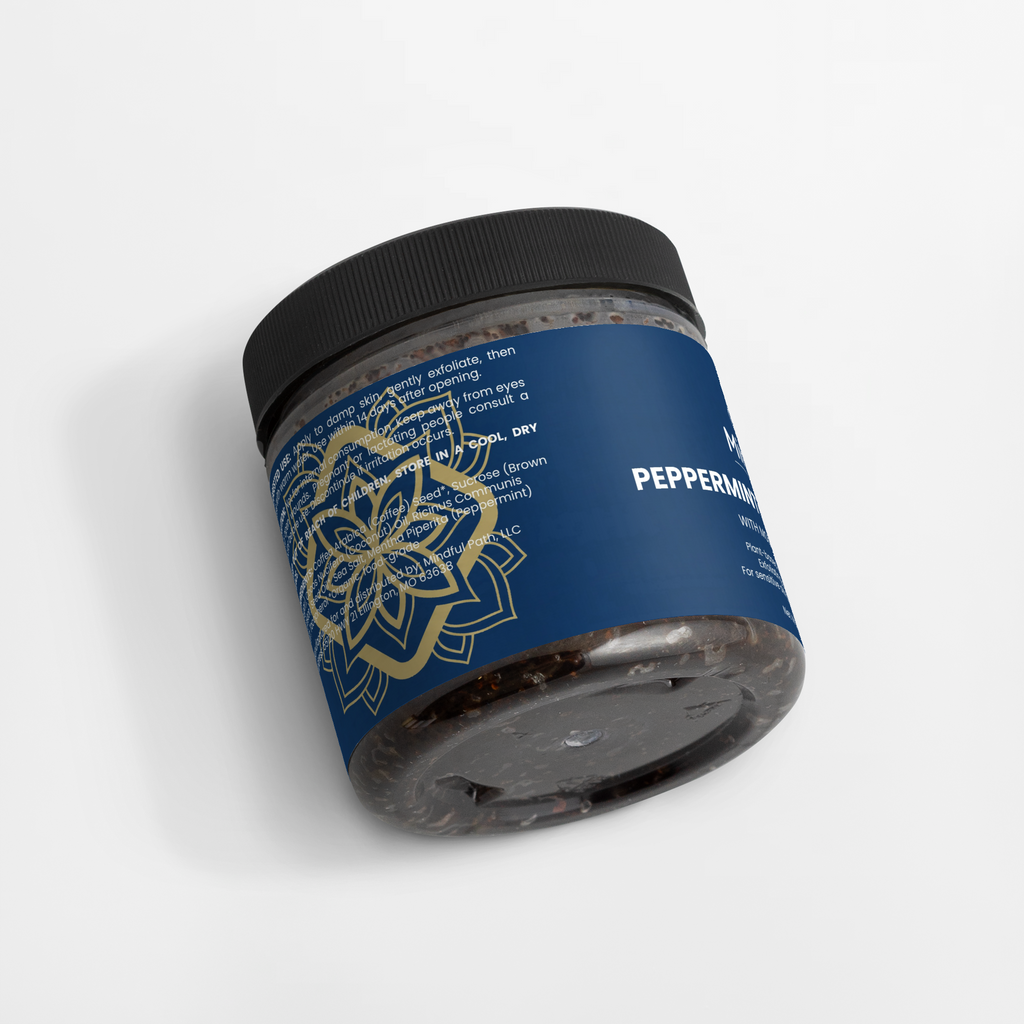 Peppermint Coffee Scrub detail 2 - Mindful Path