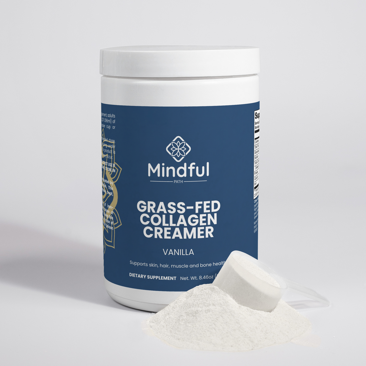 Grass-Fed Collagen Creamer Vanilla label 2 - Mindful Path