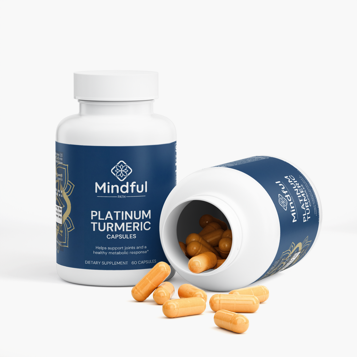 Platinum Turmeric supplement facts panel 3 - Mindful Path