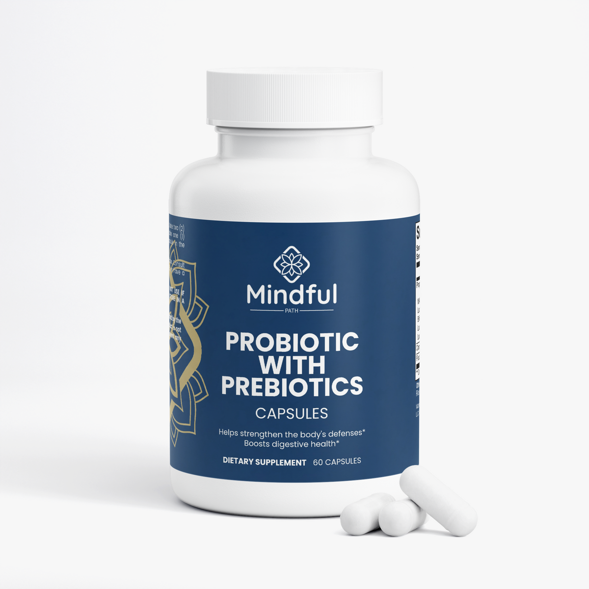 Gut Health Probiotic & Prebiotic label 2 - Mindful Path