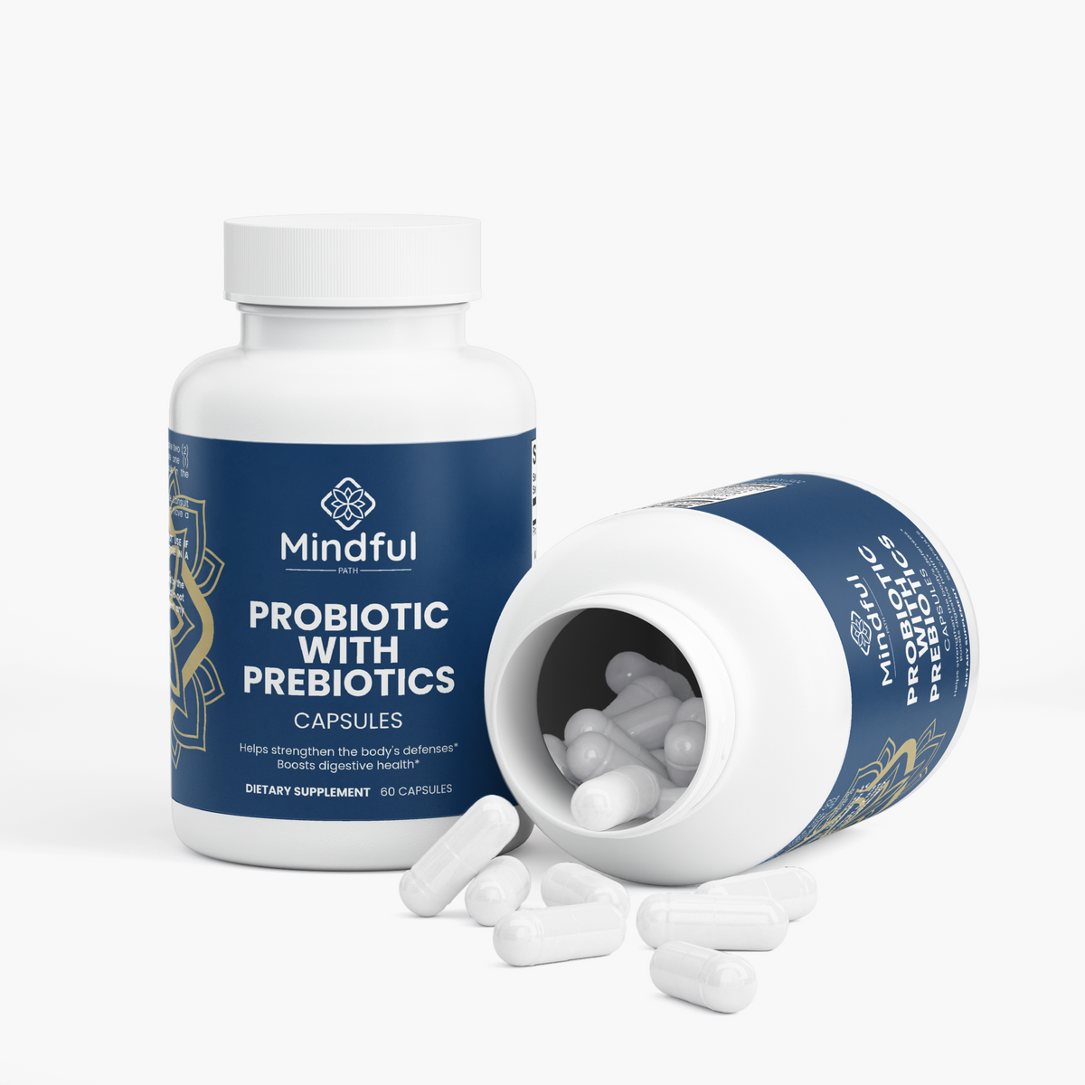 Gut Health Probiotic & Prebiotic supplement facts panel 3 - Mindful Path