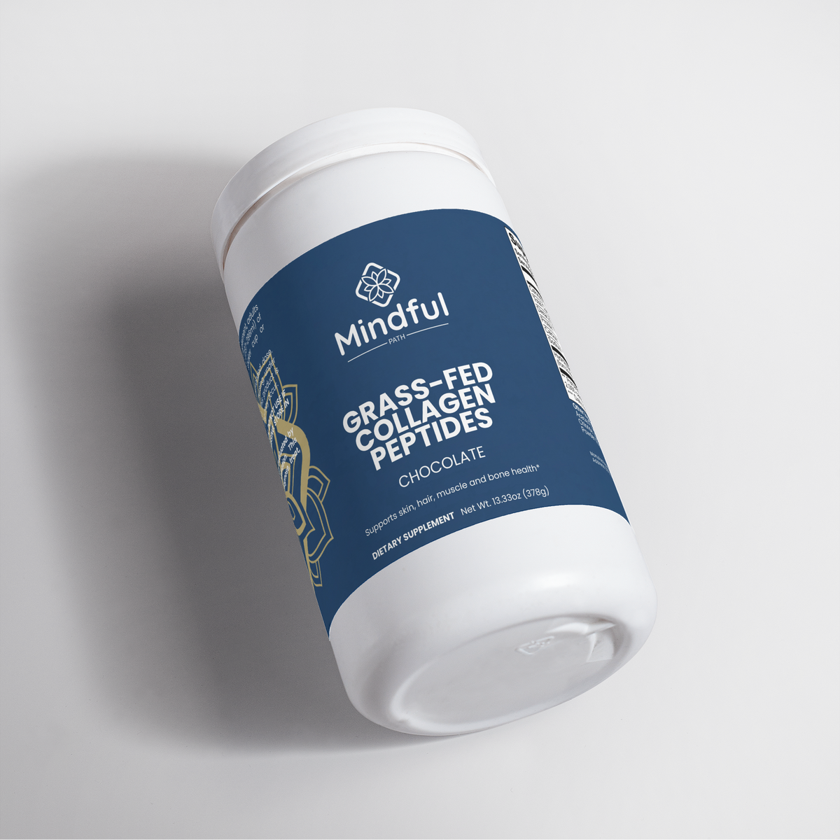 Grass-Fed Collagen Peptides Powder (Chocolate) label 2 - Mindful Path